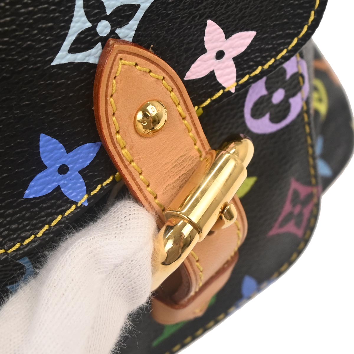 Louis Vuitton Black Monogram Multicolor Petite Noe Handbag M42230