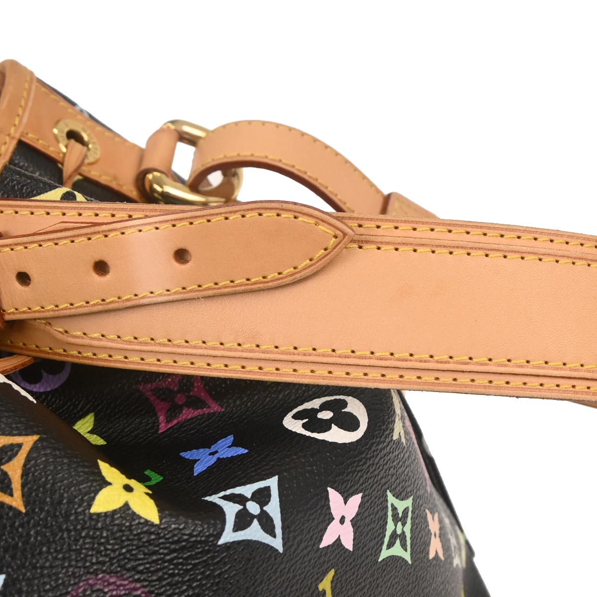 Louis Vuitton Black Monogram Multicolor Petite Noe Handbag M42230