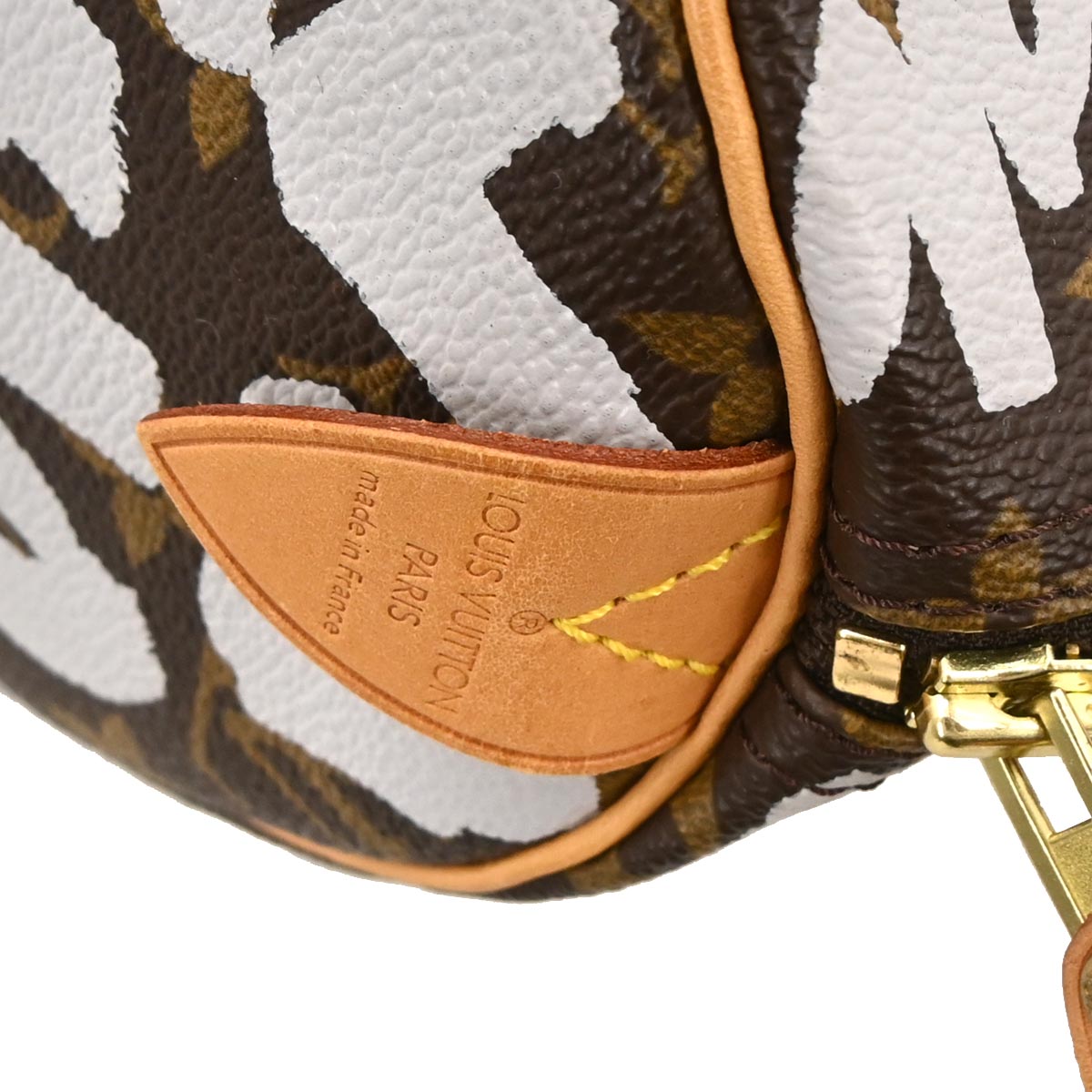 Louis Vuitton White Monogram Graffiti Speedy 30 Handbag M92195