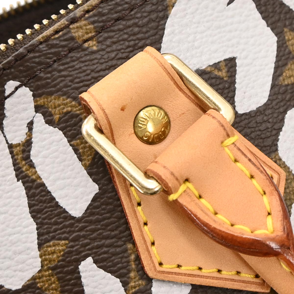 Louis Vuitton White Monogram Graffiti Speedy 30 Handbag M92195