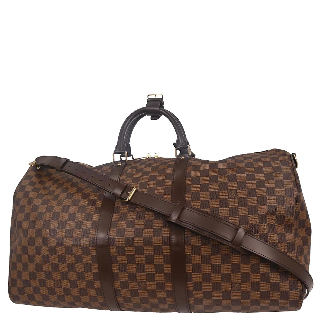 Louis Vuitton Damier Keepall Bandouliere 55 Duffle Bag N41414