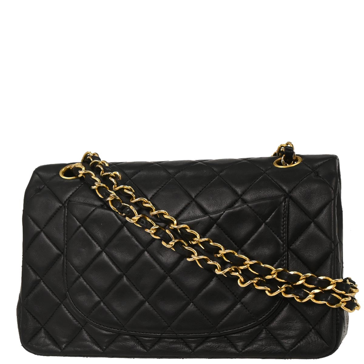 Chanel Black Lambskin Small Classic Double Flap Shoulder Bag