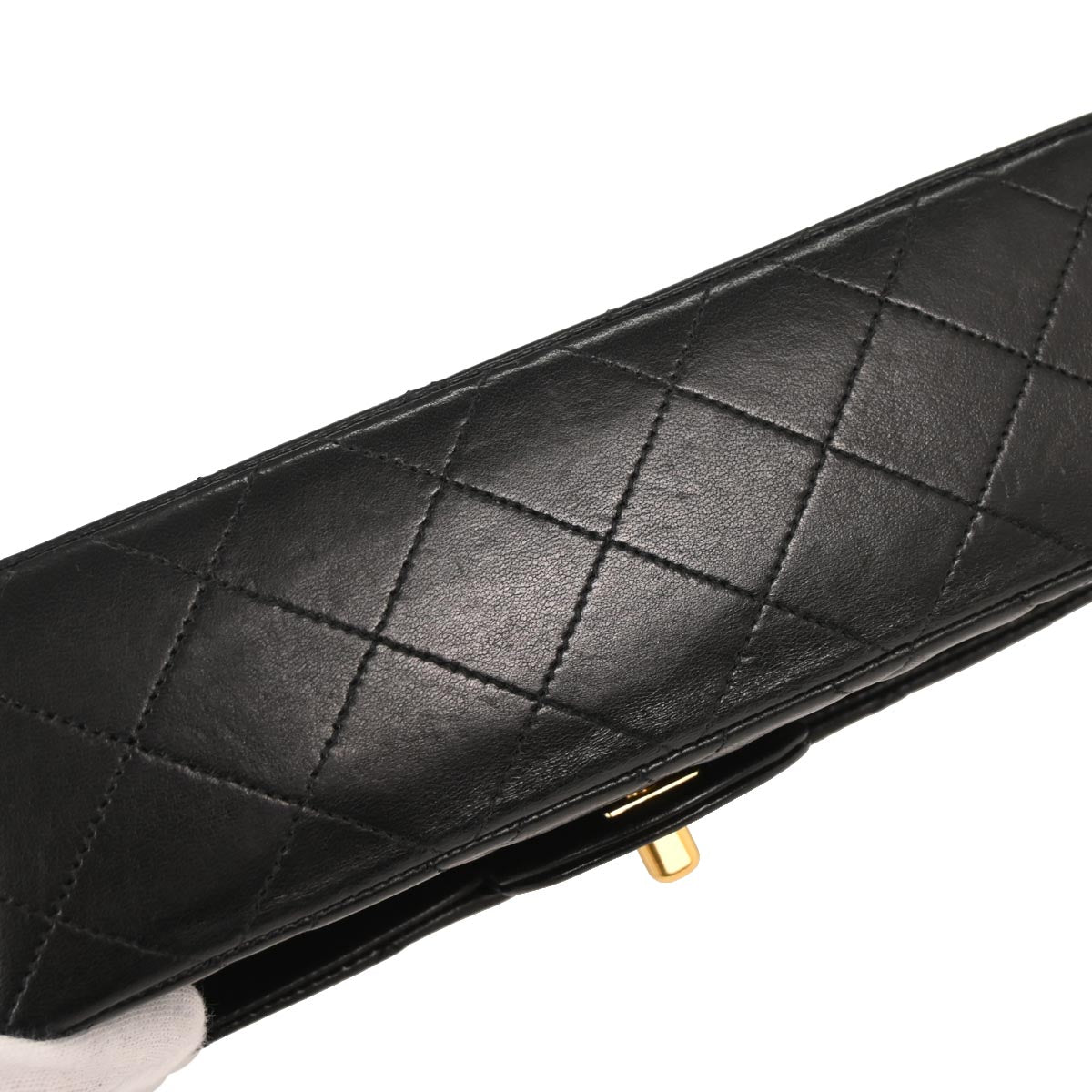 Chanel Black Lambskin Small Classic Double Flap Shoulder Bag