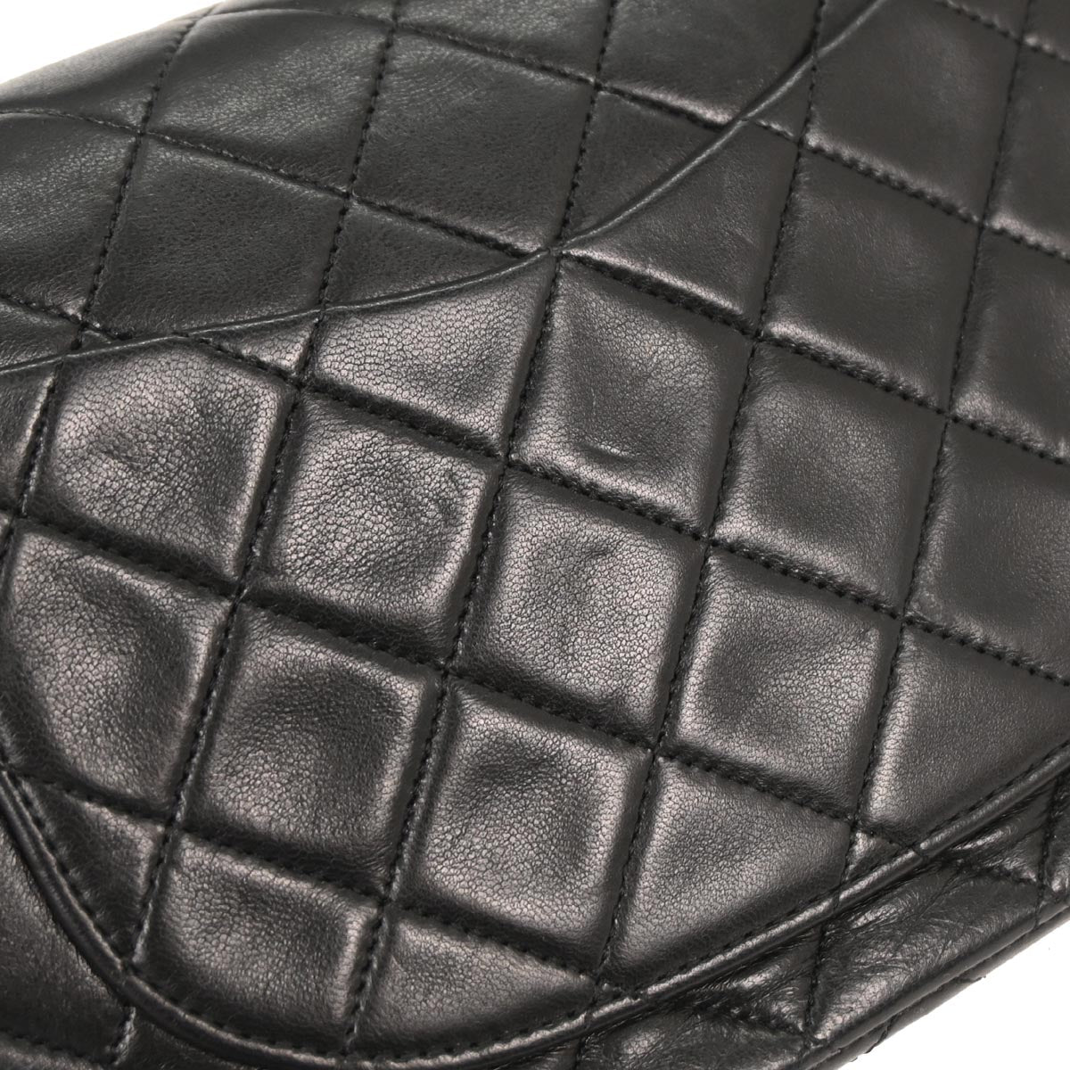 Chanel Black Lambskin Small Classic Double Flap Shoulder Bag