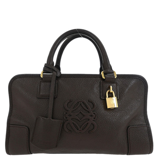 Loewe Brown Leather Amazona 28 Handbag