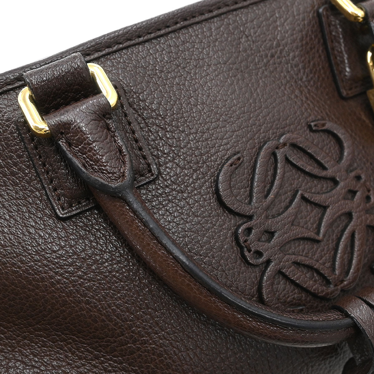 Loewe Brown Leather Amazona 28 Handbag