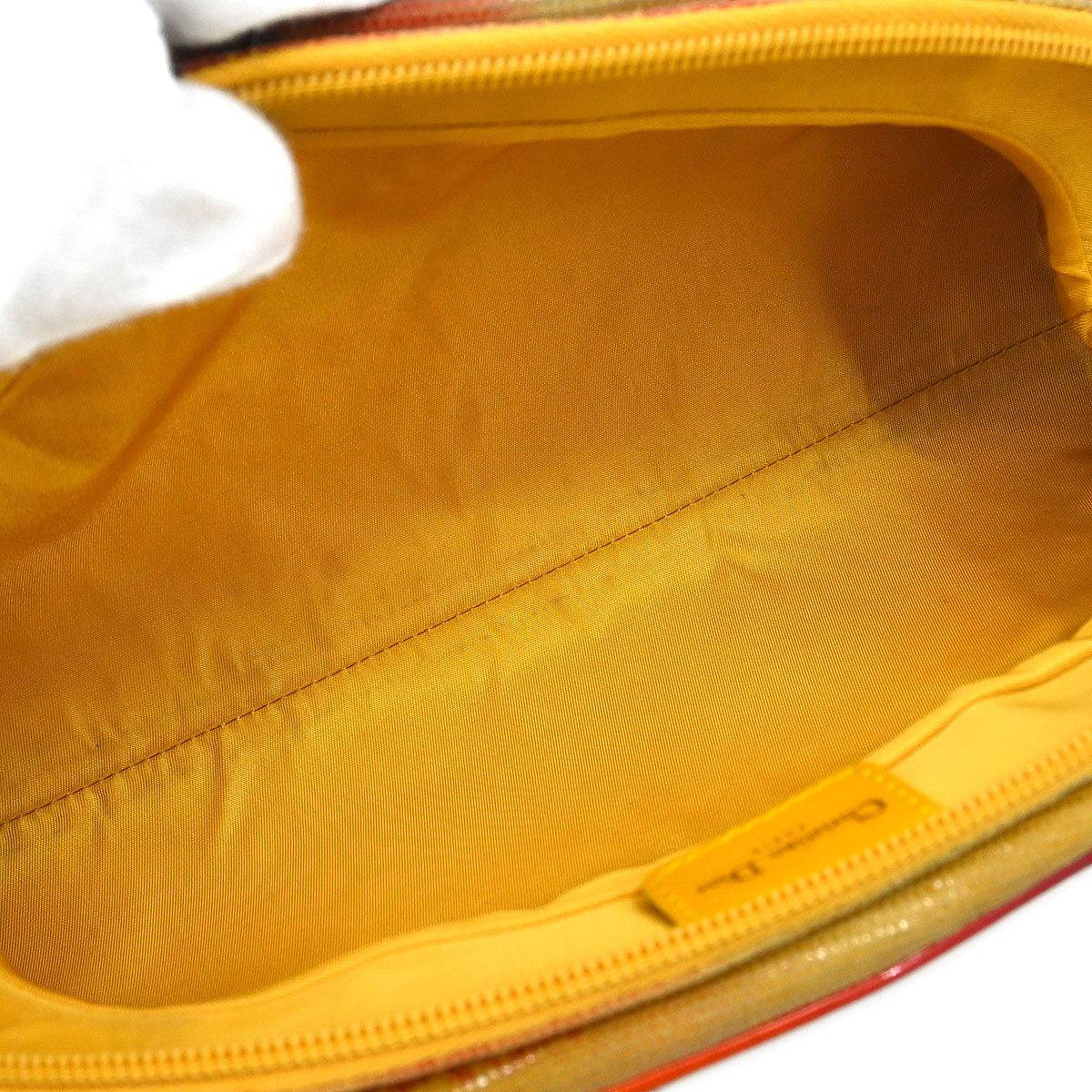Christian Dior Yellow Suede Handbag