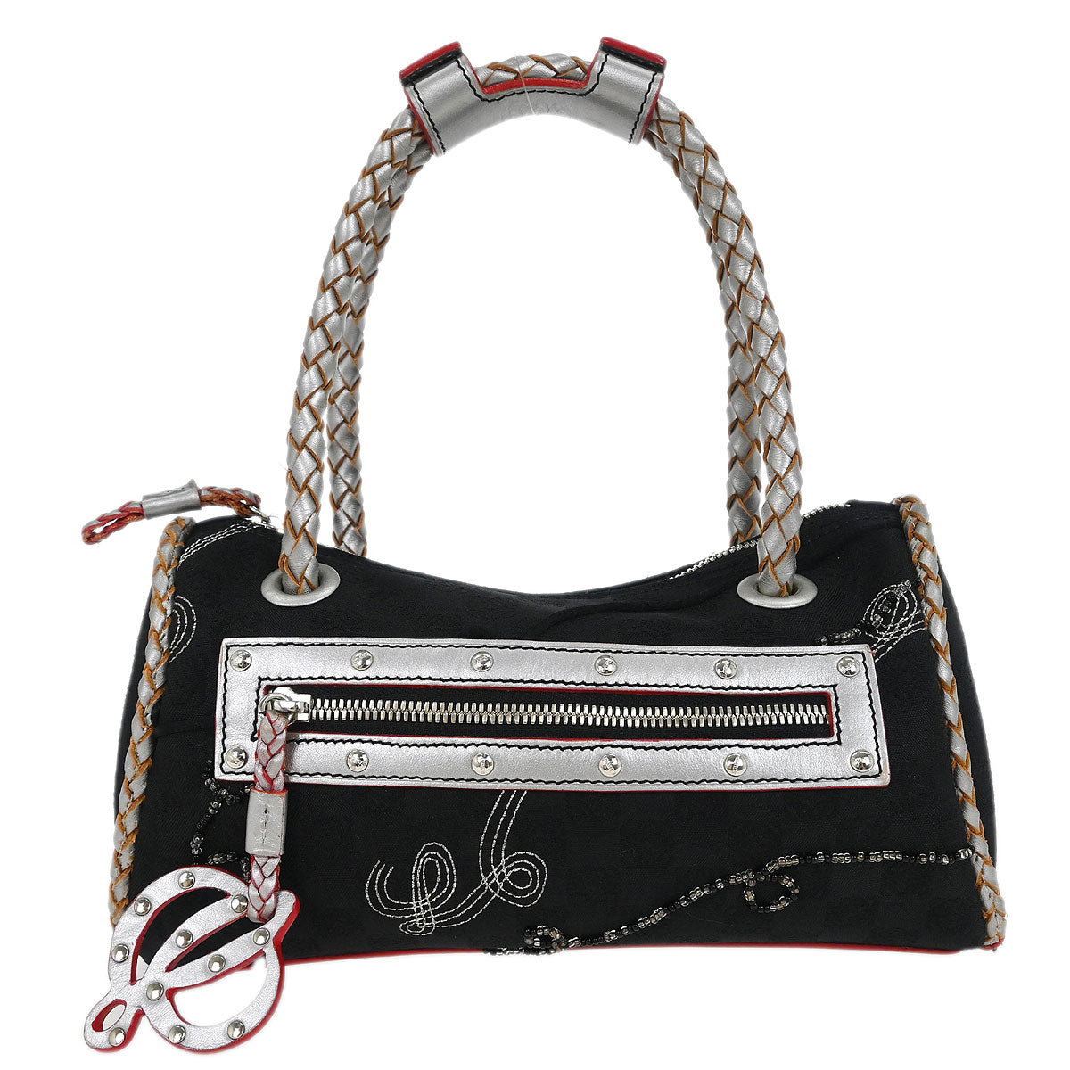 Loewe 2005 Black Canvas Handbag