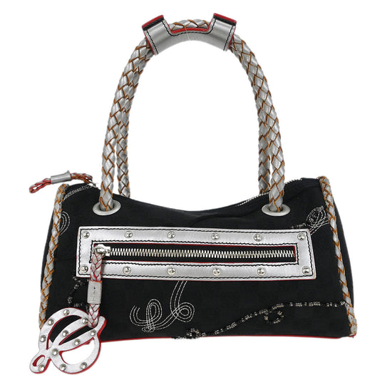 Loewe 2005 Black Canvas Handbag