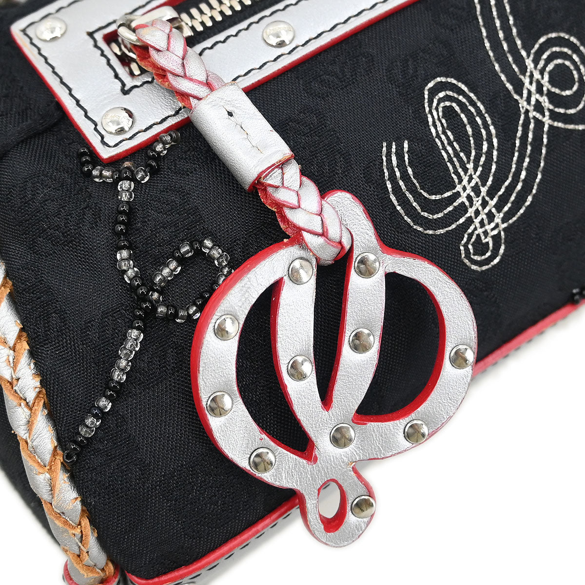 Loewe 2005 Black Canvas Handbag