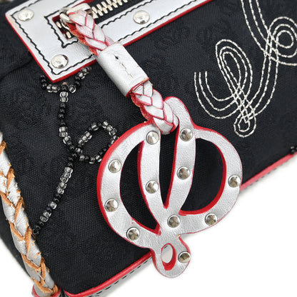 Loewe 2005 Black Canvas Handbag