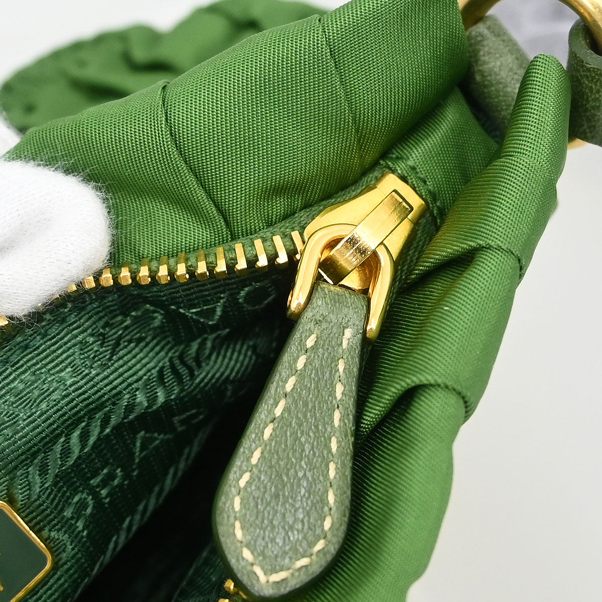 Prada Green Nylon Handbag