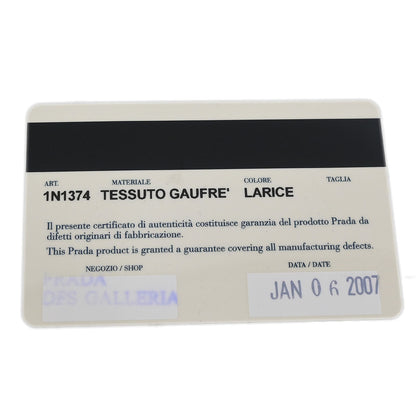 Prada Green Nylon Handbag