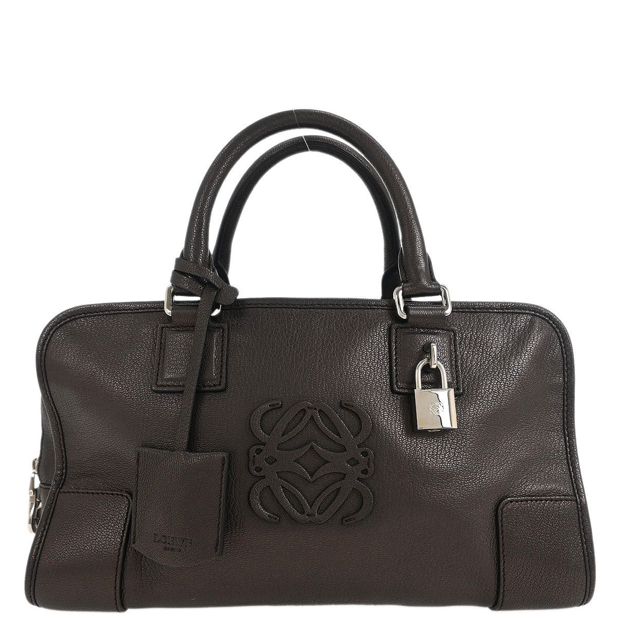 Loewe Metallic Brown Leather Amazona 28 Handbag