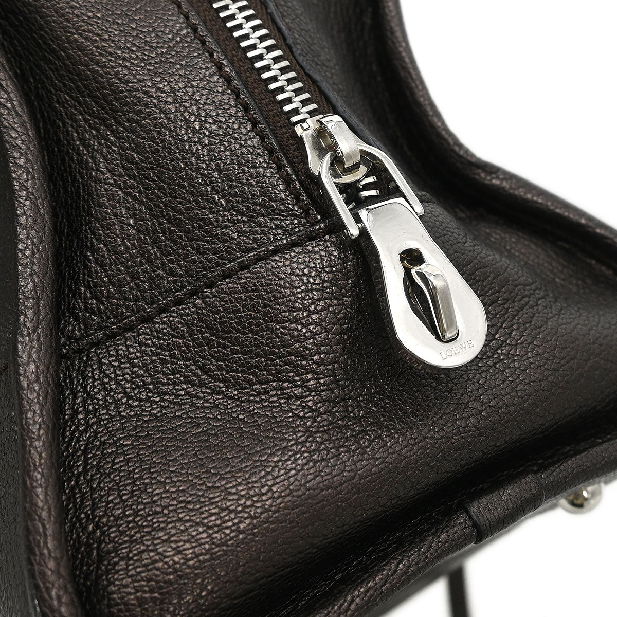 Loewe Metallic Brown Leather Amazona 28 Handbag