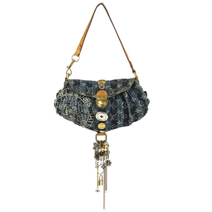 Louis Vuitton Blue Monogram Denim Mini Pleaty Raye Handbag M95332