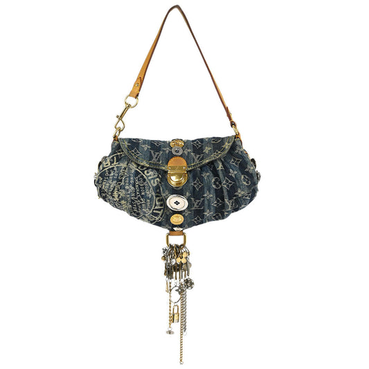 Louis Vuitton Blue Monogram Denim Mini Pleaty Raye Handbag M95332