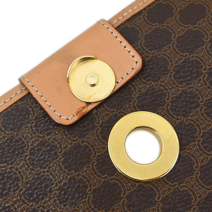 Celine Brown PVC Macadam Shoulder Bag