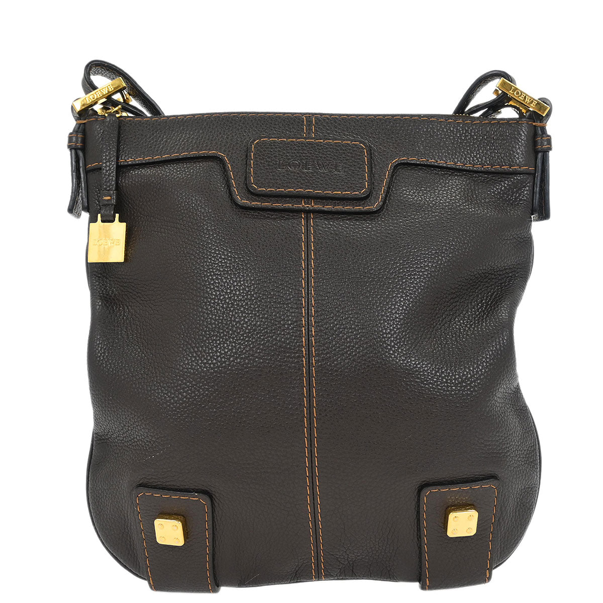 Loewe * Brown Leather Shoulder Bag