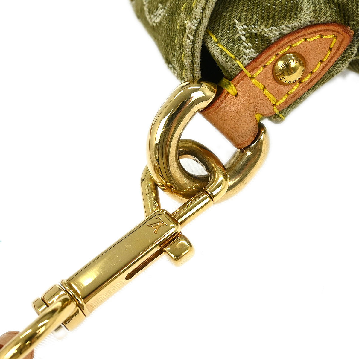 Louis Vuitton Khaki Monogram Denim Mini Pleaty Handbag M95217
