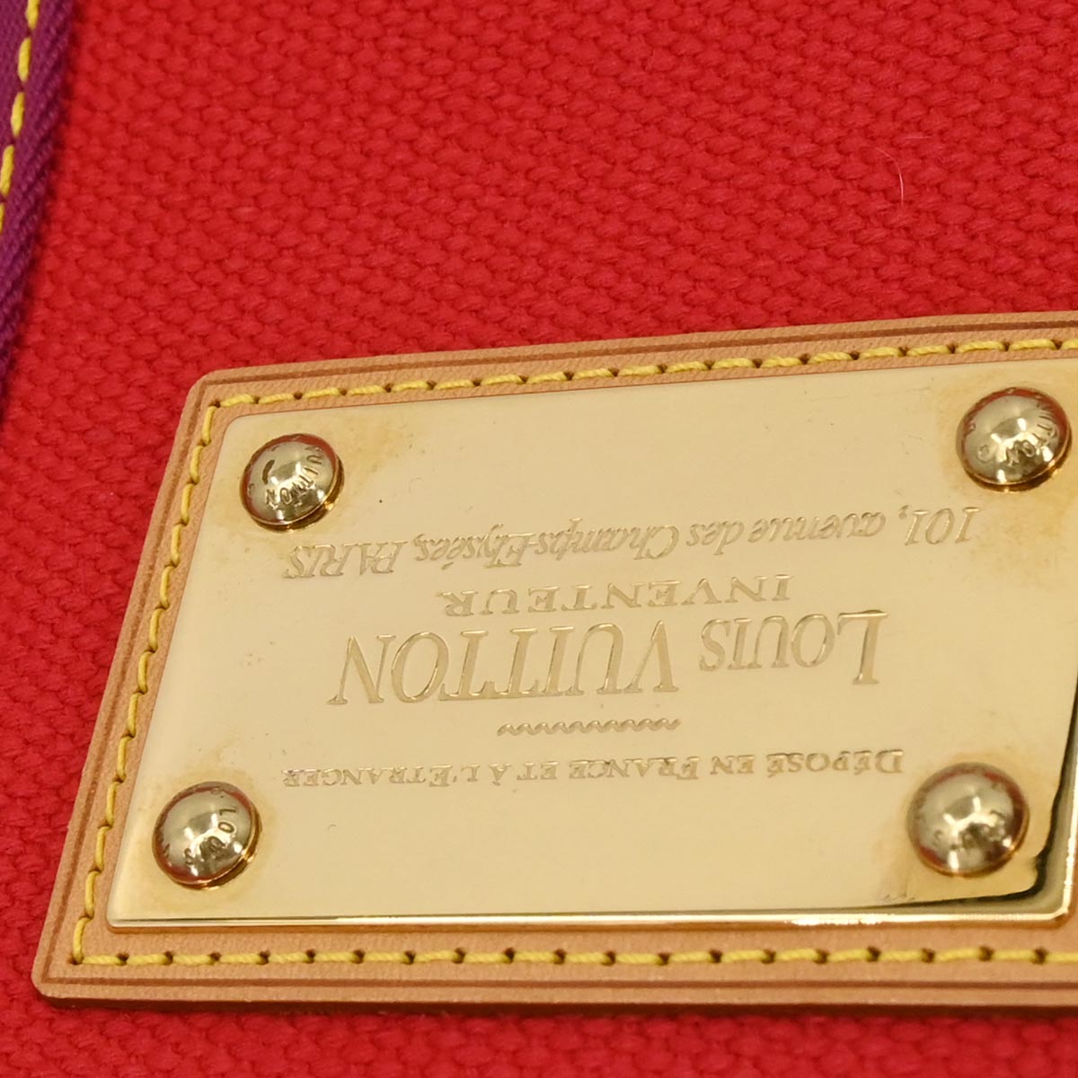 Louis Vuitton Red Purple Antigua Cabas PM Tote Bag M40037