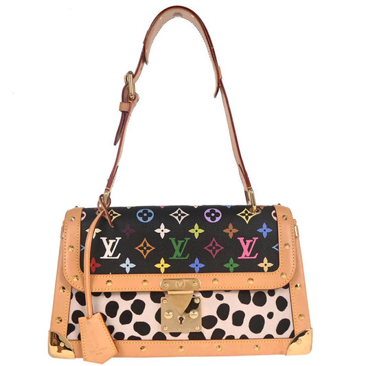 Louis Vuitton * Black Pony hair Sac Dalmatian Handbag M92825