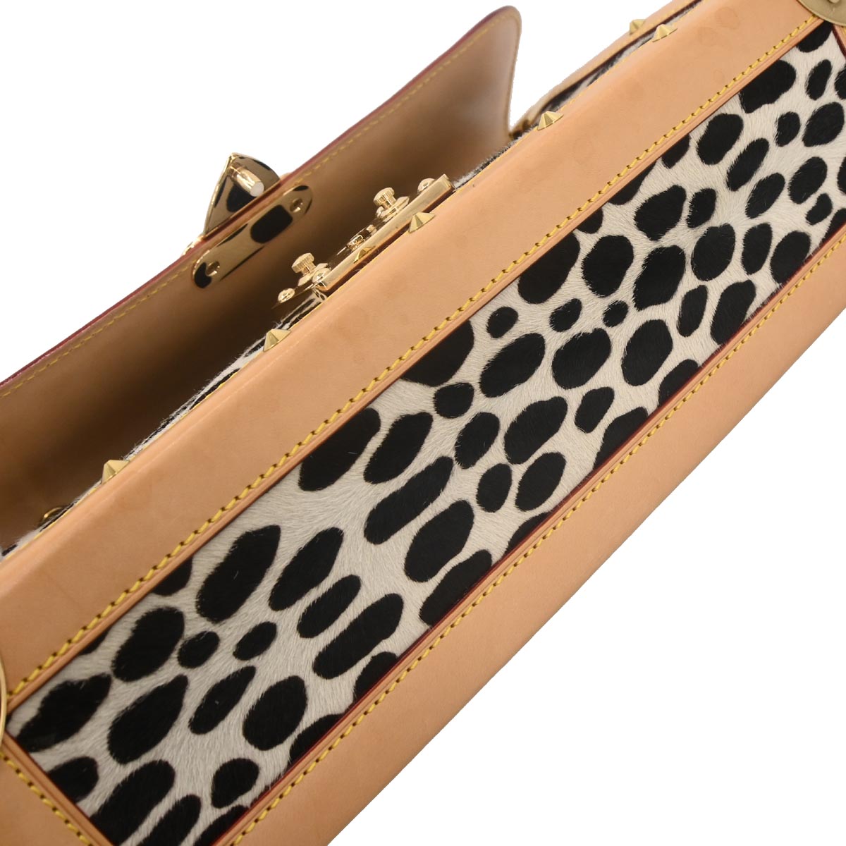 Louis Vuitton * Black Pony hair Sac Dalmatian Handbag M92825
