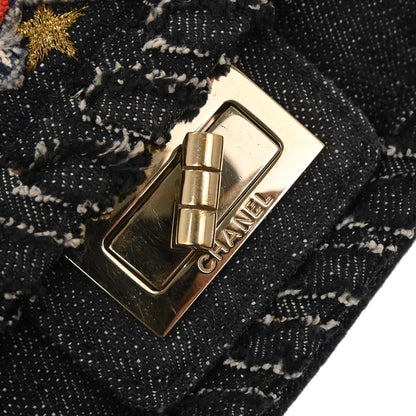 Chanel Indigo Denim Night Flight Mademoiselle Lock Shoulder Bag