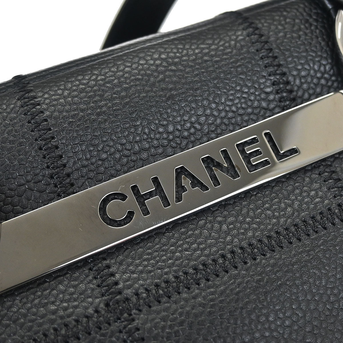 Chanel Black Caviar Chocobar Handbag