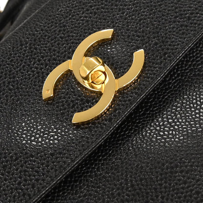 Chanel Black Caviar Drawstring Bucket Shoulder Bag