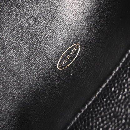 Chanel Black Caviar Drawstring Bucket Shoulder Bag