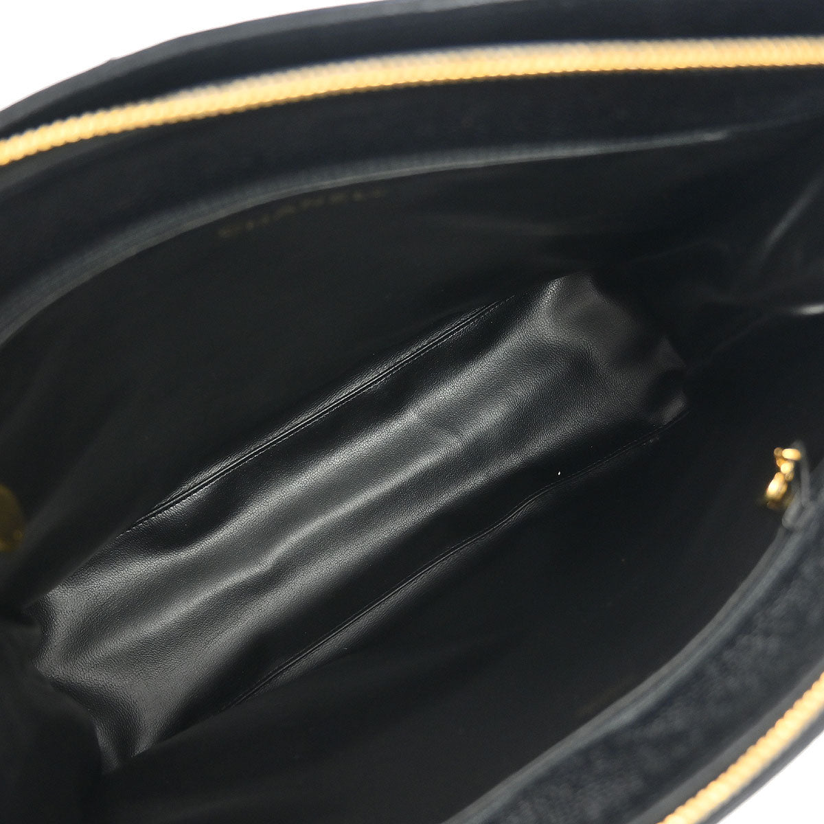 Chanel Black Calfskin Chevron Shoulder Bag