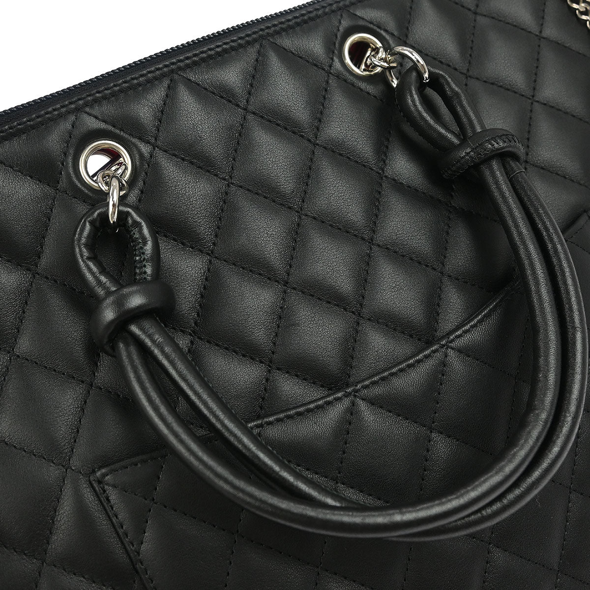 Chanel 2005-2006 Black Calfskin Cambon Ligne Handbag