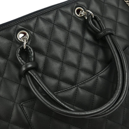Chanel 2005-2006 Black Calfskin Cambon Ligne Handbag