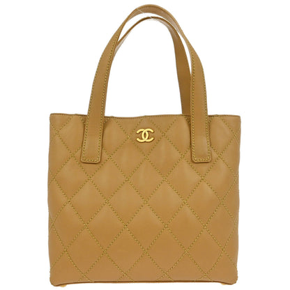 Chanel 2005-2006 Beige Calfskin Wild Stitch Tote Bag
