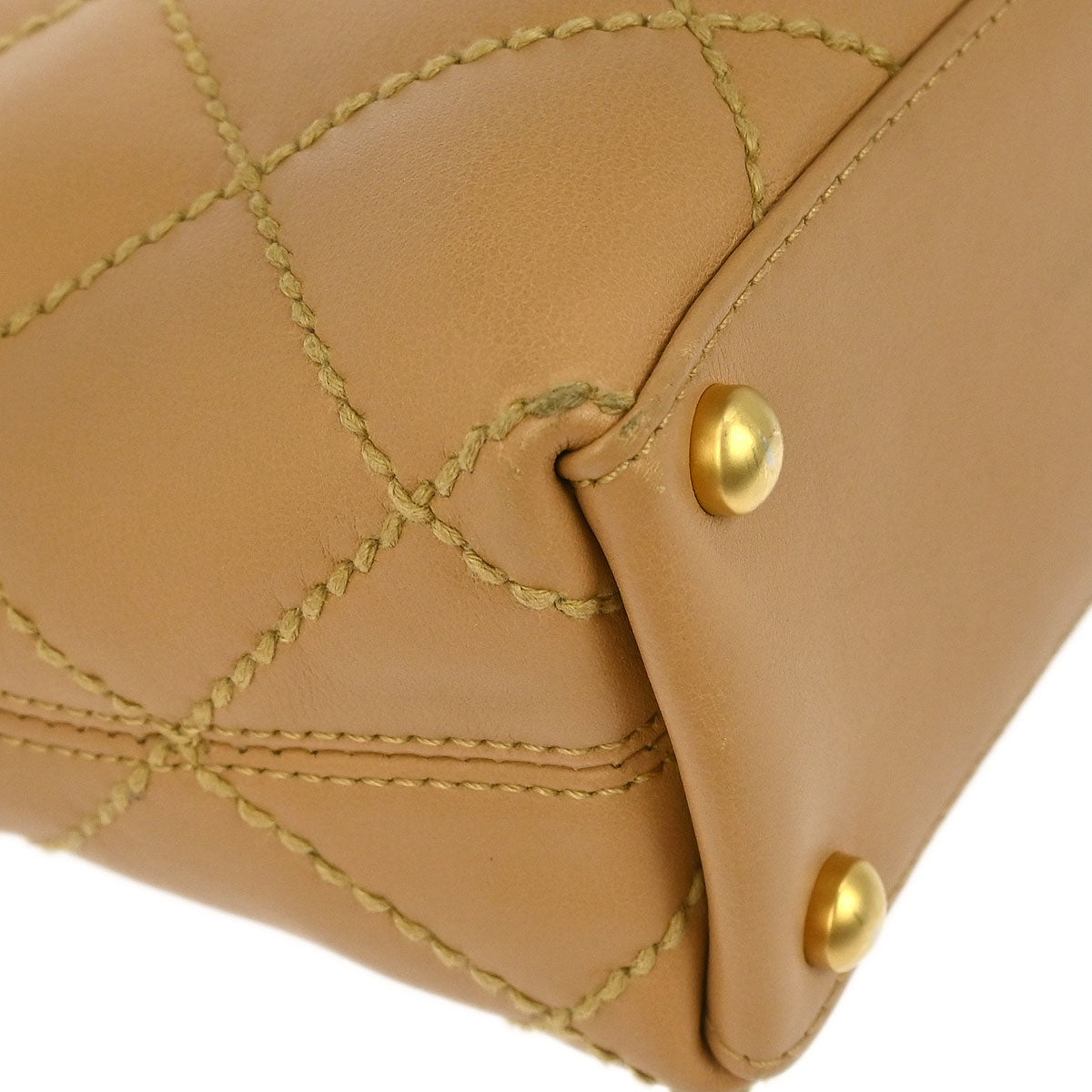 Chanel 2005-2006 Beige Calfskin Wild Stitch Tote Bag