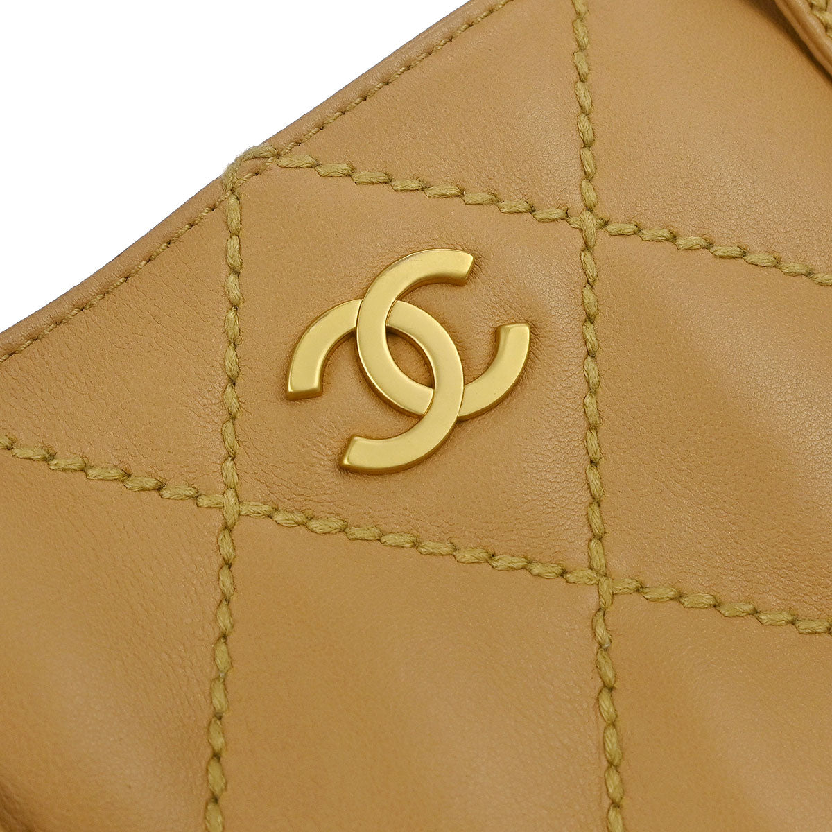 Chanel 2005-2006 Beige Calfskin Wild Stitch Tote Bag