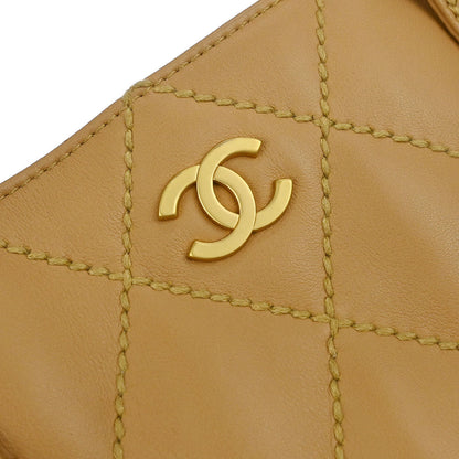 Chanel 2005-2006 Beige Calfskin Wild Stitch Tote Bag