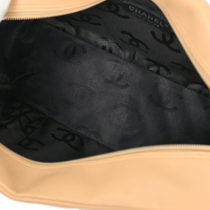 Chanel Beige Black Calfskin Cambon Ligne Bowling Bag