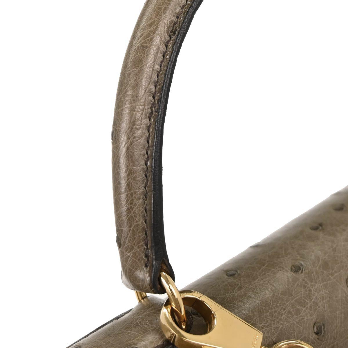 Hermes * Mousse Ostrich Kelly 28 Sellier 2way Shoulder Handbag
