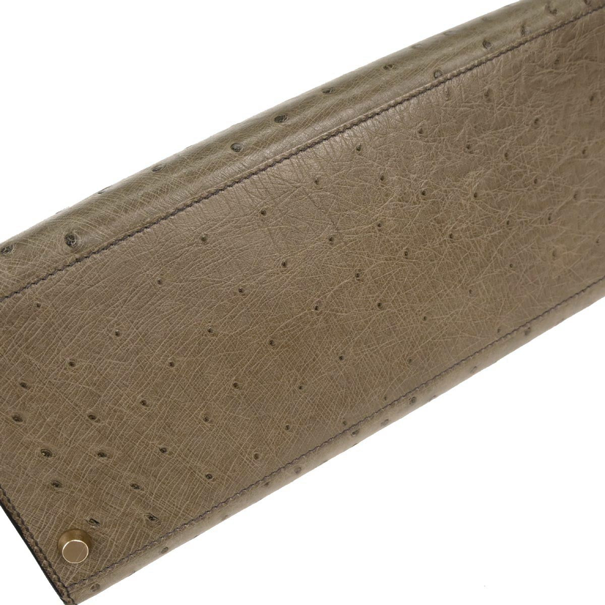 Hermes * Mousse Ostrich Kelly 28 Sellier 2way Shoulder Handbag