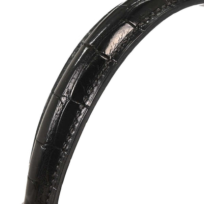 Hermes * Black Alligator Kelly 28 Sellier 2way Shoulder Handbag