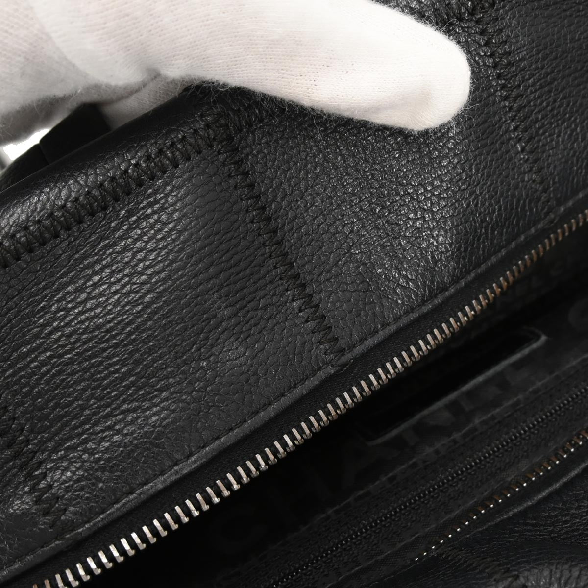 Chanel Black Caviar Choco Bar Handbag