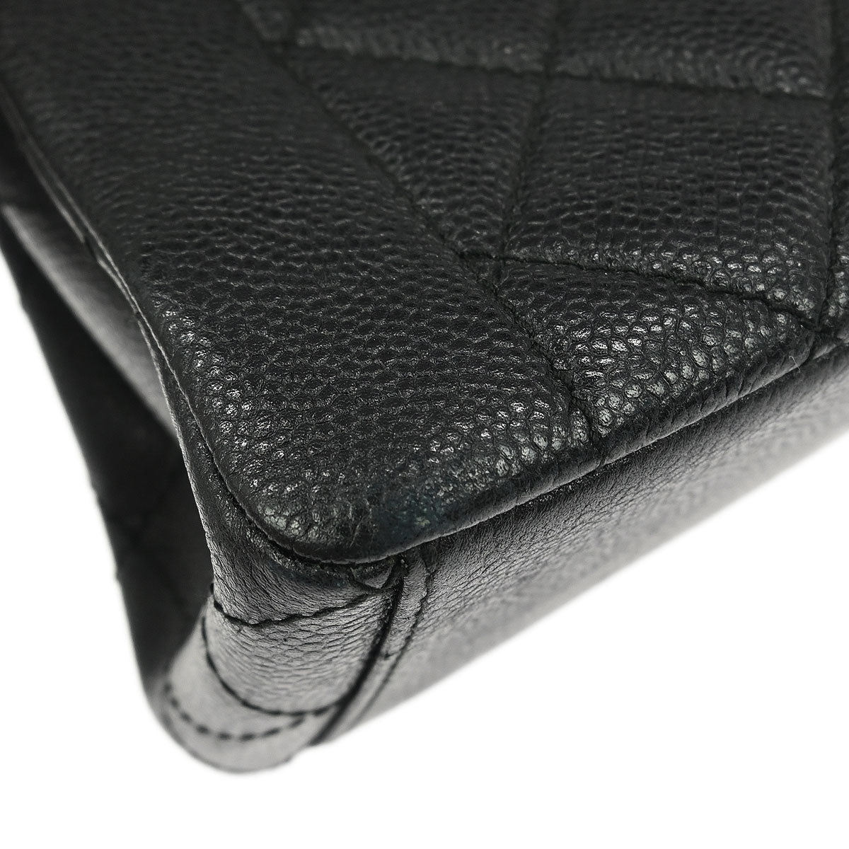 Chanel 1997-1999 Black Caviar Shoulder Bag