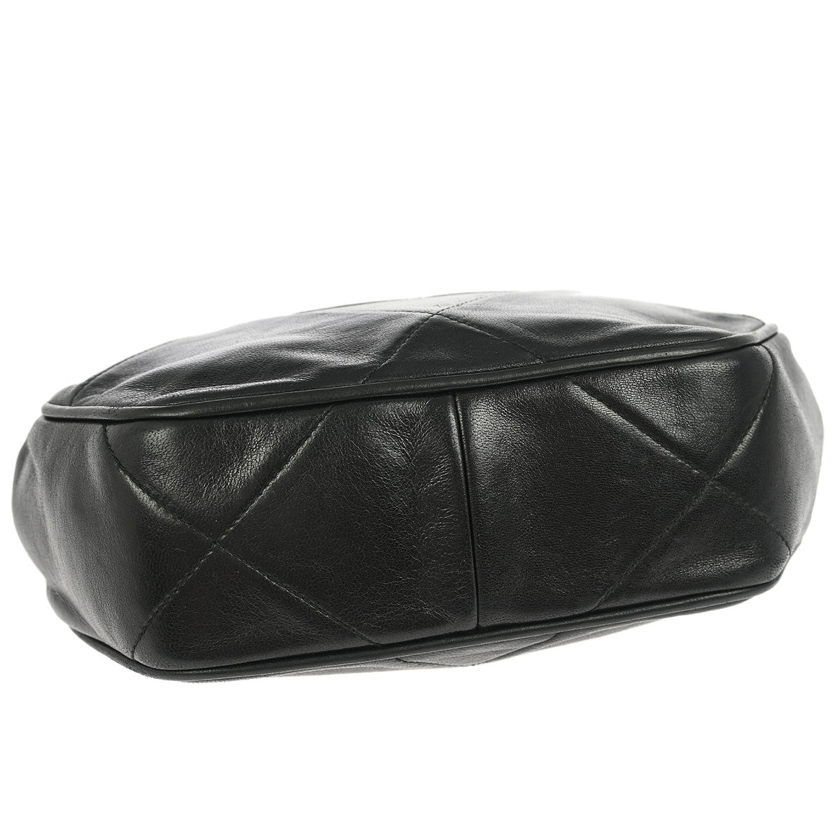 Chanel 1989-1991 Black Lambskin Shoulder Bag