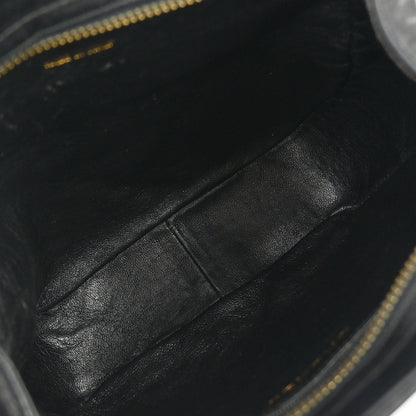 Chanel 1989-1991 Black Lambskin Shoulder Bag