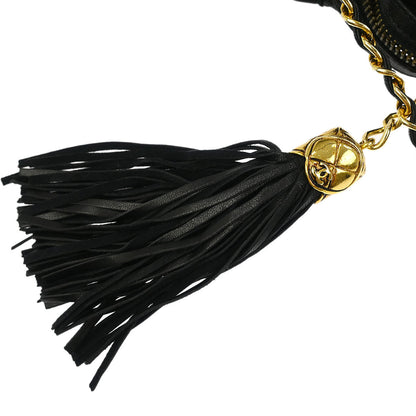 Chanel 1989-1991 Black Lambskin Shoulder Bag