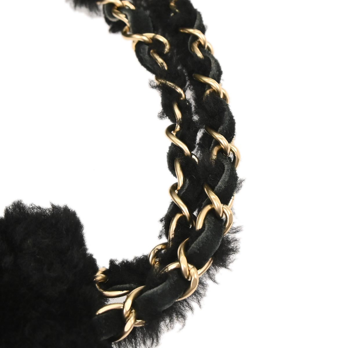 Chanel 2005-2006 Black Sheepskin Mouton Handbag