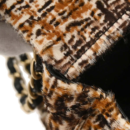 Chanel * 2006-2008 Brown Pony Hair East West Shoulder Bag