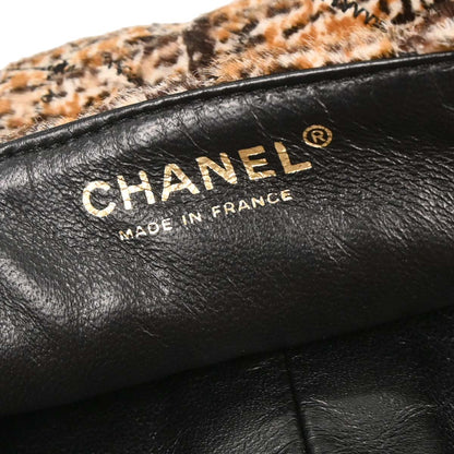Chanel * 2006-2008 Brown Pony Hair East West Shoulder Bag